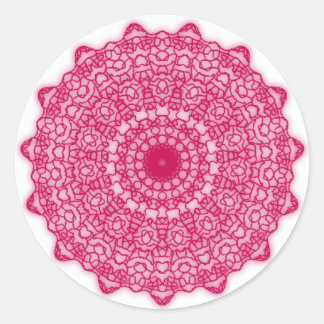 Stickers psychédélique kaléidoscope rose