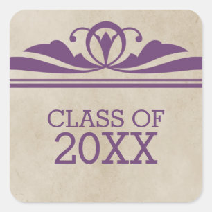 Stickers Purple Elegant Deco Graduation
