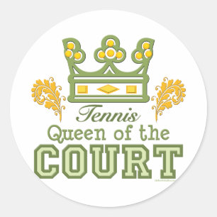 Stickers Queen of the Court Tennis