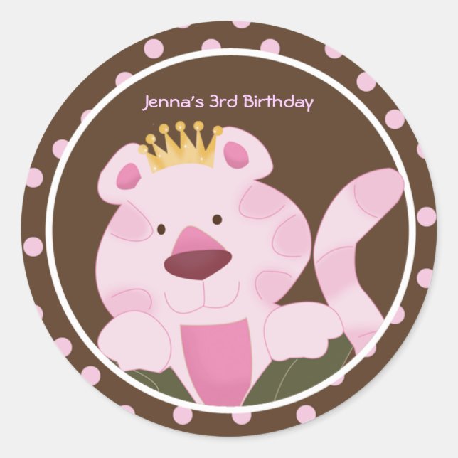 Stickers Queen of the Jungle Envelope Seals Favor (Devant)