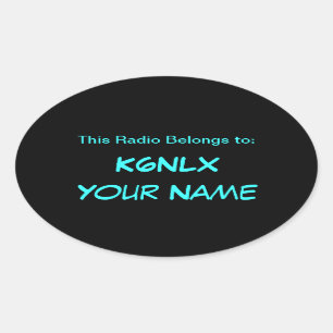 Stickers radio du signal d'appel ovale