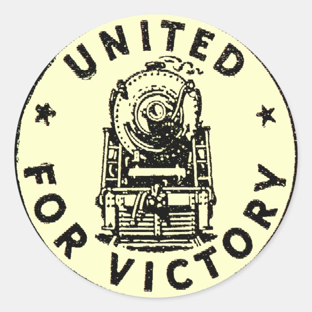 Stickers Railroads United For Victory 1940 (Devant)