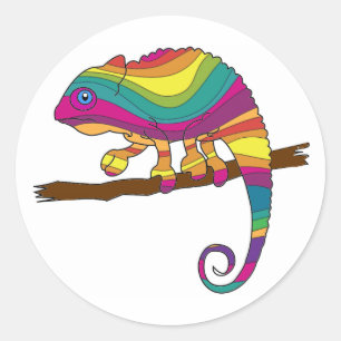 Stickers Rainbow Chameleon