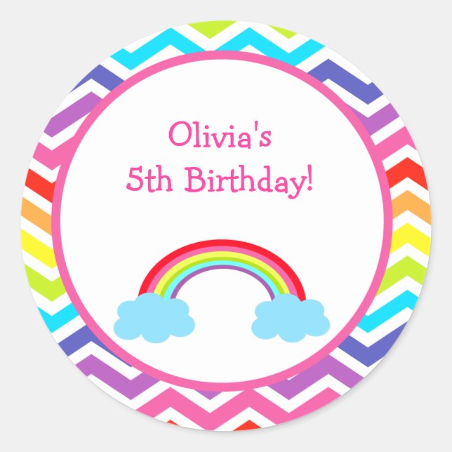 Stickers Rainbow Chevron (Devant)