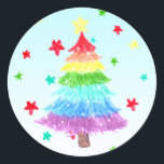 Stickers Rainbow Christmas Tree LGBT Pride<br><div class="desc">Stickers Rainbow Christmas Tree LGBT Pride</div>
