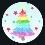 Stickers Rainbow Christmas Tree LGBT Pride<br><div class="desc">Stickers Rainbow Christmas Tree LGBT Pride</div>