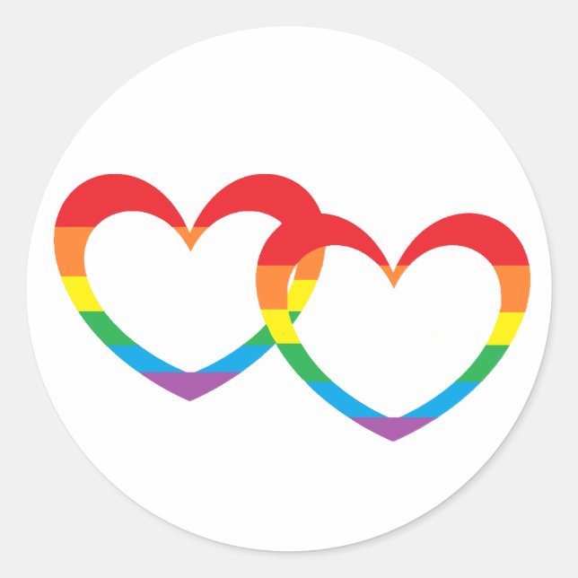 Stickers "Rainbow Double Hearts" (Devant)