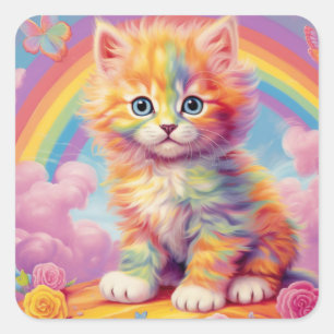 Stickers Rainbow Kitten