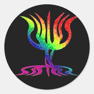 Stickers Rainbow Menorah