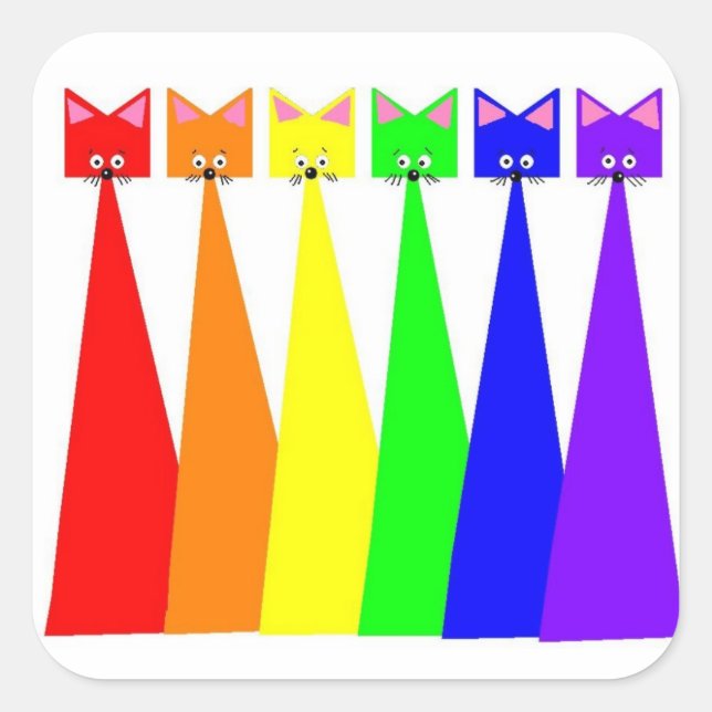 Stickers Rainbow Meows (Devant)