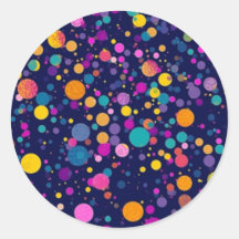 Stickers Rainbow Polka Dot