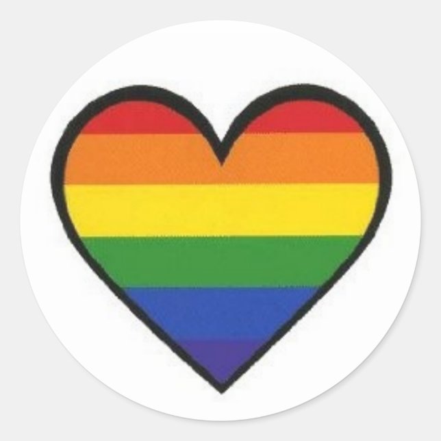 Stickers "Rainbow Pride Heart" (Devant)