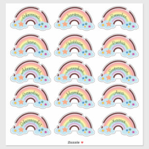 Stickers Rainbow Rainbow Custom Multiple Name