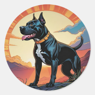 Stickers Randonnée Pittie Pitbull Adventure Chien