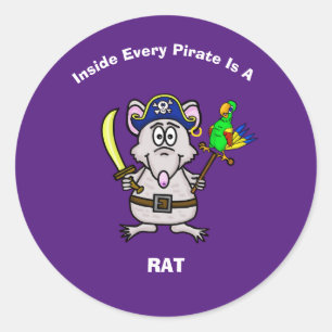 Stickers Rat Pirate