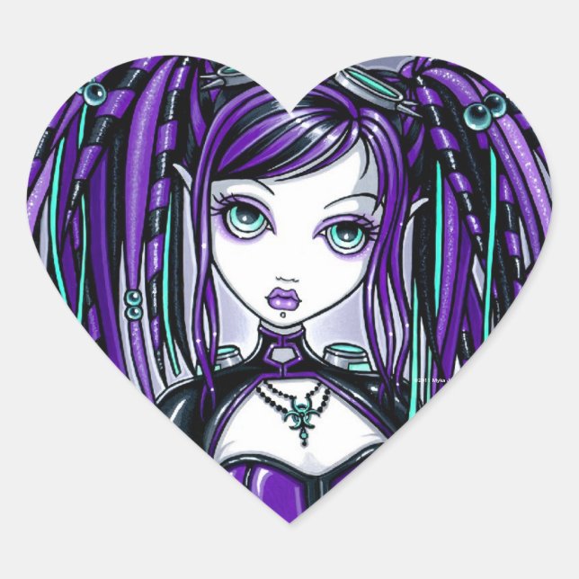 Stickers "Reagan" Purple Cyber Goth (Devant)
