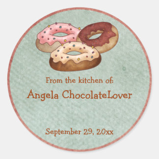 Stickers Recette de Donut personnalisée