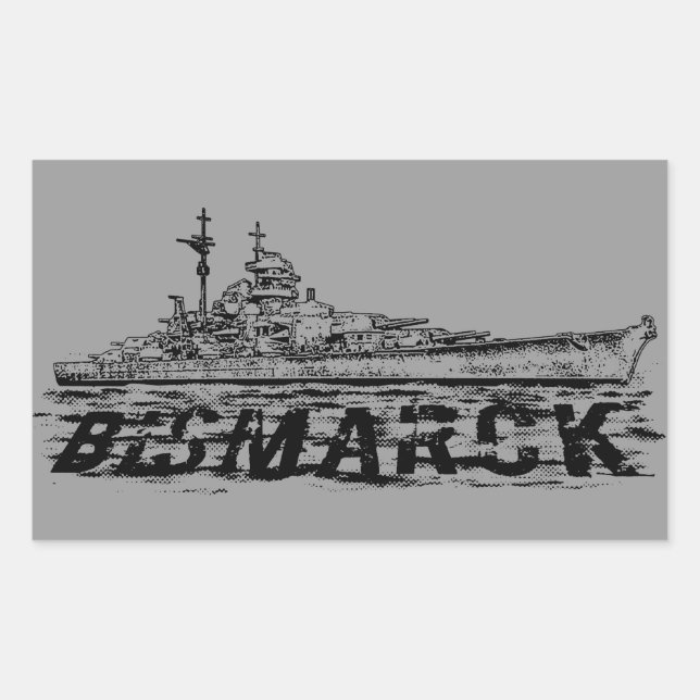 Stickers Rectangle Bismarck (Devant)