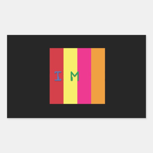 Stickers Rectangle, brillant, 4,5 x 2,7 PRISM LOVE (Devant)