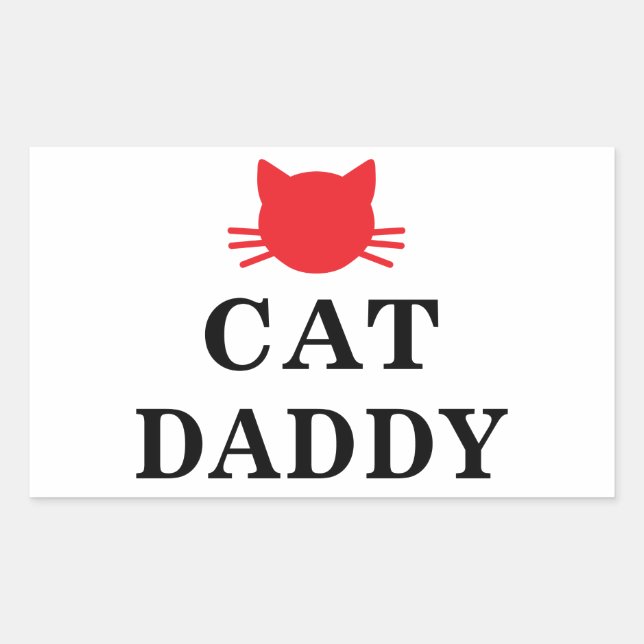 Stickers Rectangle Chat Daddy (Devant)