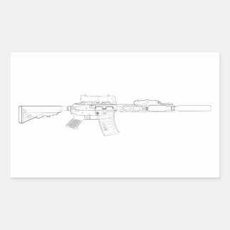 Stickers Rectangle CQBR MK18 Mod 0