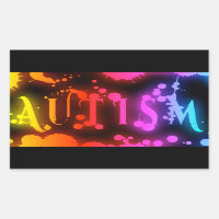 Stickers Rectangle d'autisme