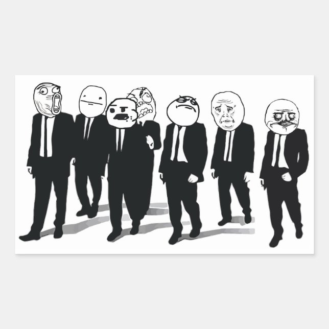 Stickers Rectangle de bande de rangée (Devant)