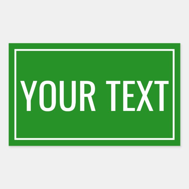 Stickers Rectangle de texte personnalisé pour les  (Devant)