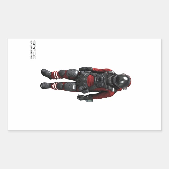 Stickers Rectangle des ingénieurs spatiaux - astro (Devant)