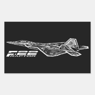 Stickers rectangle F-22 RAPTOR