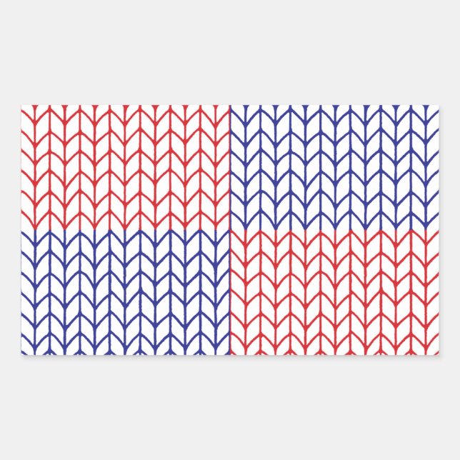 Stickers Rectangle KNIT AMÉRICAIN (Devant)