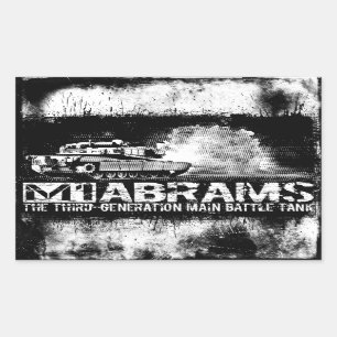 Stickers Rectangle M1 Abrams