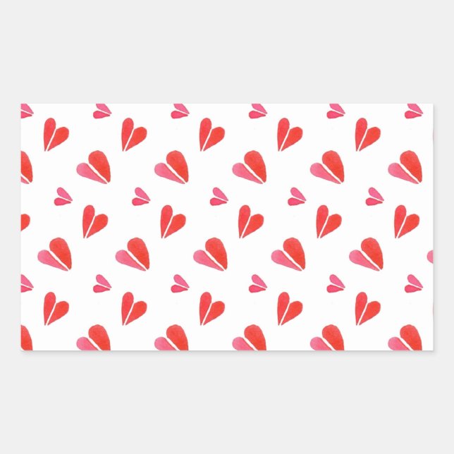 Stickers Rectangle MINI COEURS (Devant)