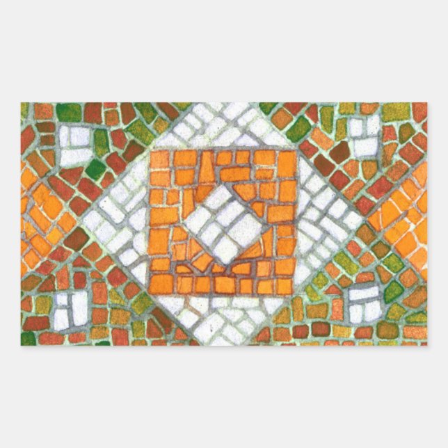 Stickers Rectangle MOSAIC AUTUMN (Devant)