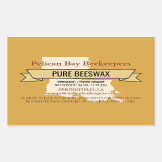 Stickers Rectangle produit de miel de Louisiane