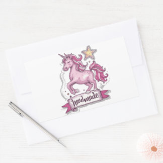 Stickers Rectangle Unicorn et l'inscription,, H