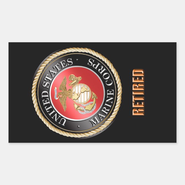 Stickers Rectangle USMC (Devant)