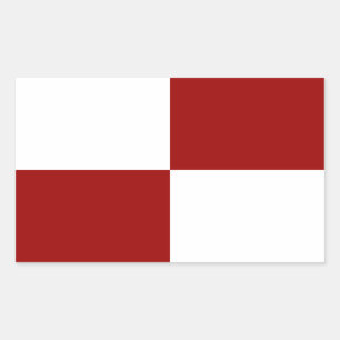 Stickers Rectangles rouge et blanc