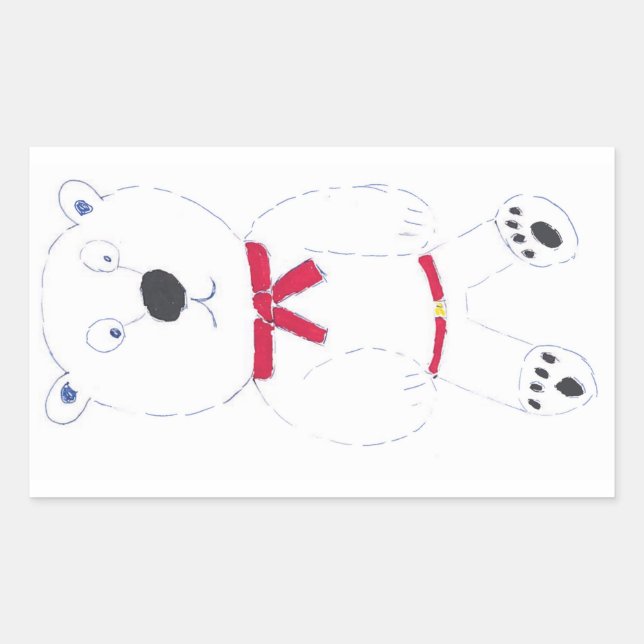 Stickers rectangulaires Barry Bear (Devant)