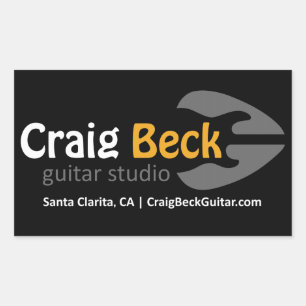 Stickers rectangulaires Craig Beck Guitare Studi