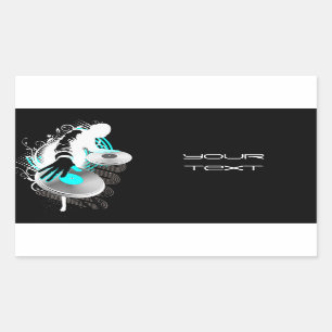 Stickers rectangulaires DJ