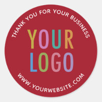 Stickers Red Business Merci Étiquettes de logo per