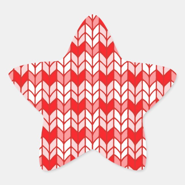 Stickers RED EN VICHY KNIT Star (Devant)
