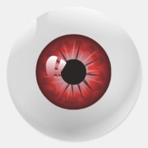 Stickers Red Eyeball Halloween