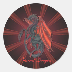 Stickers Red Garnet Dragon