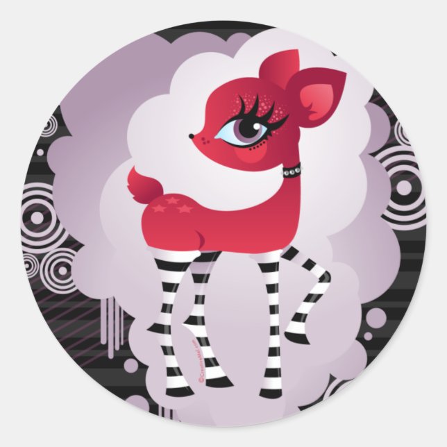 Stickers Red Hot Deerie (Devant)