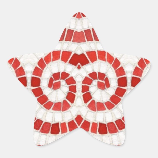 Stickers RED IONIC MOSAIC Star (Devant)