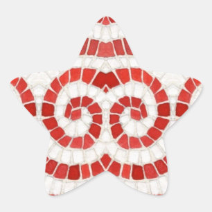 Stickers RED IONIC MOSAIC Star