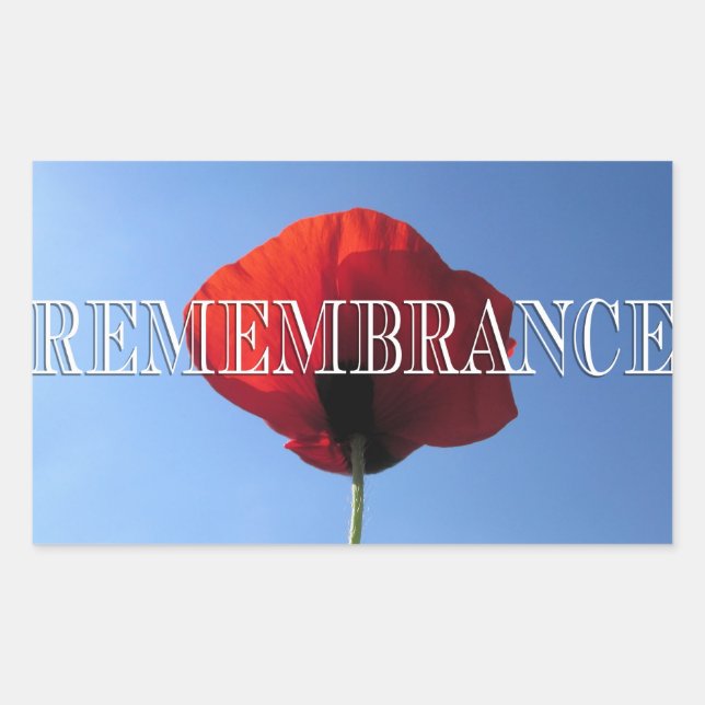 Stickers - Red Poppy Blue Sky REMEMBRANCE (Devant)