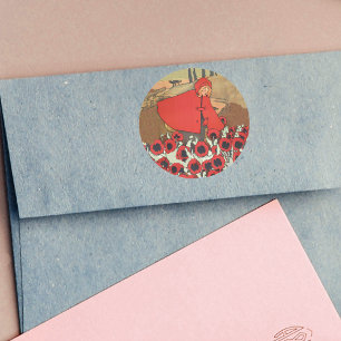 Stickers Red Riding Capture de Poppies